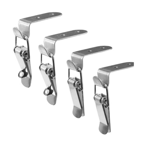 4 pack stainless steel spring loaded hook lock bolt toggle latch clamp for doors drawers cabinets toolbox and closets