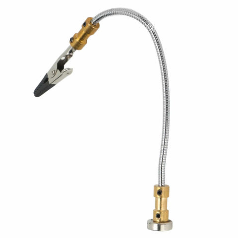 Handy Soldering Helping Hands With Magnetic Base Adjustable Third Hand Tool For Electronics Repair and Assembly, steel clamp.