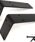 Tough As A Nail Wall Mounted Shelf Brackets Heavy Duty Angle Corner Brackets Two Pack with screws for secure installation.