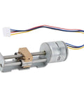 Mini Linear Stage Actuator With Screw Stepper Motor And Planetary Reducer For Measuring Equipment And Printers, All Metal Build