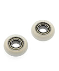 Two 686ZZ ball bearings with nylon coating for smooth door and window slides, part of twenty pieces of snazzy nylon plastic coated.