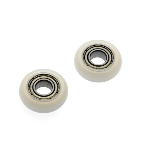 Two 686ZZ ball bearings with nylon coating for smooth door and window slides, part of twenty pieces of snazzy nylon plastic coated.