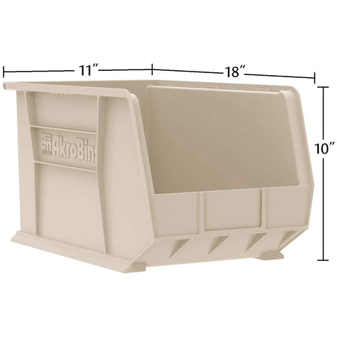 Heavy Duty Stackable Plastic Storage Bins For Garage Pantry And Craft Rooms Space Saving Organizer That Can Hold Up To 60 Pounds Measures 18 By 11 By 10 Inches Red 6 Pack