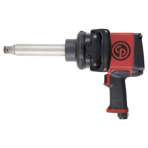 One Inch Air Impact Wrench With Six Inch Extended Anvil Delivers 1770 Ft Lbs Of Raw Torque For Grease Monkey Garage Builds featuring a durable black and red design.