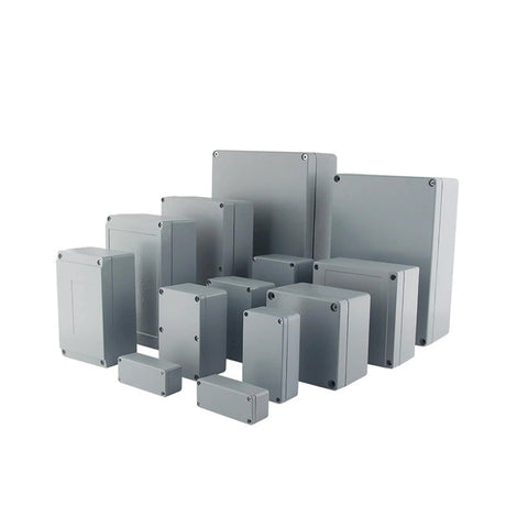 PXFOCOYD aluminum junction box set in gray; explosion-proof, IP67 outdoor enclosures in assorted sizes