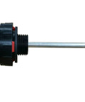 Side view of Hydraulic Fluid Reservoir Air Breather With Built In Dipstick For Car Hydraulic Systems Dump Cap Breather Replacement