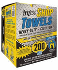 Box of Blue Cloth-Like Shop Rags 10x11 Inches 200 Count Per Pack Tough-As-Nails Heavy-Duty Disposable Wiping Cloths