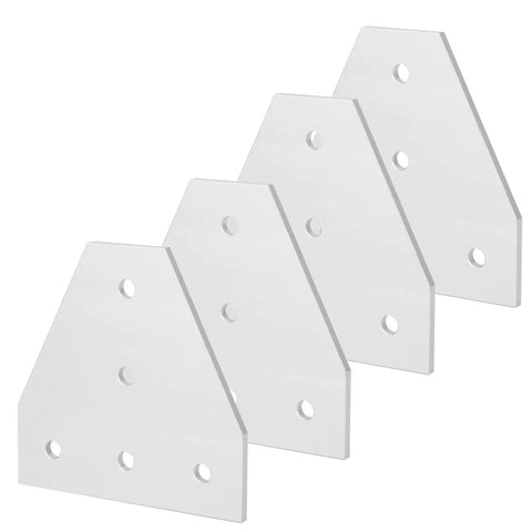 Four Five Hole T Shape Aluminum Joining Plates For Flexible Frame Building No Fuss Durable Aluminum Alloy Brackets With Adjustable Positioning