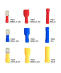 Zckhnqop 222 Piece Fully Insulated Male And Female Spade Crimp Terminals Electrical Wire Butt Connector Assorted Kit AWG 22 To 10, red blue yellow