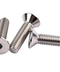 M4 X 10mm Flat Head Socket Cap Countersunk Screws DIN7991 304 Stainless Steel 18-8 Allen Hex Drive Fully Threaded Pack Of 50