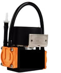 HLVP8-B24-2-S Heavy Duty Vacuum Pump with durable black body and orange base for industrial mechanical use.
