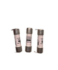 Heavy Duty EV Cartridge Fuse For New Energy Electric Vehicles DC750V 50A replacement fuses displayed with metal ends.