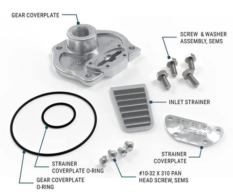 Gear Coverplate Replacement Kit For M Series Fuel Transfer Pumps Includes Gear Coverplate Strainer Coverplate Inlet Strainer O Ring Set