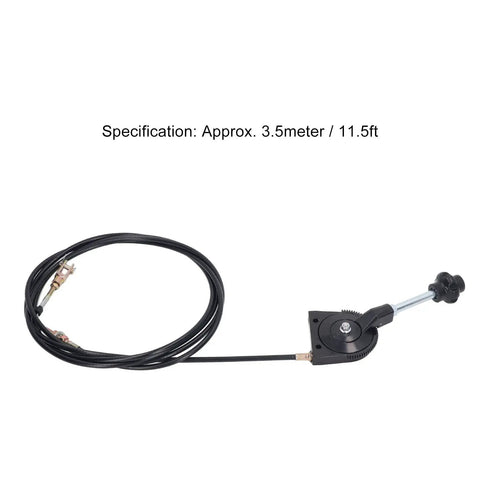 3.5 Meter Quick Release Manual Throttle Cable With Pivot Joint For Excavators And Heavy Equipment Responsive Throttle Control for 3.5m cable