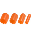 80Pcs Round Rubber End Caps Orange Vinyl Covers For 1/8 1/4 3/8 1/2 Inch Inner Dia Screw Thread Protectors Assortment Kit For DIY Projects Furniture Electronics