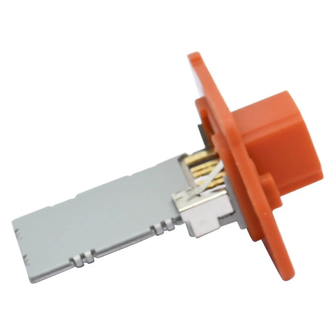 Manual Control Blower Motor Resistor For Hyundai Elantra And Elantra Coupe, side view showing electrical connectors and housing.