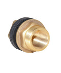 Solid Brass Water Tank Bulkhead Fitting Connector One Half Inch Female To Three Quarter Inch Male With Threaded Quick Connector