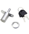 Keyed Cam Cylinder Door Lock for Cabinets and Wardrobes, 23/32mm Tongue Bolt Latch with keys, heavy-duty drawer lock hardware