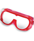 Colorful Safety Goggles 6 Pack For Kids And Teens Eye Protection For Science Experiments Classroom, red goggles view.