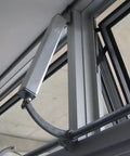 Heavy Duty Electric Linear Actuator, 300mm Stroke, 12V 24V DC Motor, 200N Max Lift installed on window frame