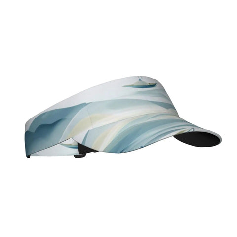 Open Top Sun Visor Hat For Outdoor Sports, Ventilated UV Protection Visor With Curved Brim, pastel abstract design