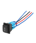 6Pin 3Pos Waterproof Reverse Polarity Panel Mount Stop Switch With No Tool Needed Quick Install Waterproof Housing Clear Tactile Feedback On Each Press And Precision Contact Structure For Reliable Power Switching. black panel mount 6-pin 3-position switch with wires