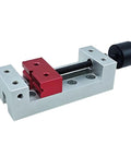 Pro Grade Compact Aluminum Flat Nose CNC Vise For Desktop Woodworking And DIY Carving, 50mm Clamp Range with manual parallel jaw