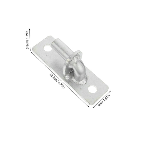 Built Like A Tank Rock Solid Wall Mounted Fence Post Hinges Set Of Four Premium Stainless Steel Gate Brackets With Zero Rust Finish All Season Outdoor Hardware For Next Yard Projects 4.9in stainless steel hinge with rounded design.