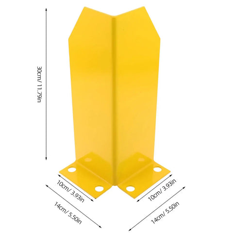 Heavy Duty Steel Pallet Rack Guard With Double Sided Upright Impact Shield For Warehouse Forklift Smash Protection Storage Column Bumpers And Rack Leg Armor