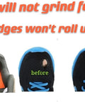 Self-Adhesive Shoe Heel Repair Inserts, Microfiber Patch That Stops Holes, Reduces Heel Friction installed in sneakers.