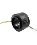 Heavy Duty 80mm Through Hole Conductive Slip Ring For Servo Motors And Radar Antenna Turntables With 18 Way Circuits And 10 Amps Rated, top view showing wiring.