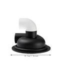 Nifty Cyclone Separator Cover Lid With Hella Efficient Dust Collection For Woodworking Tools Prevents Clogging Super Easy Install, shown from the side with measurements.