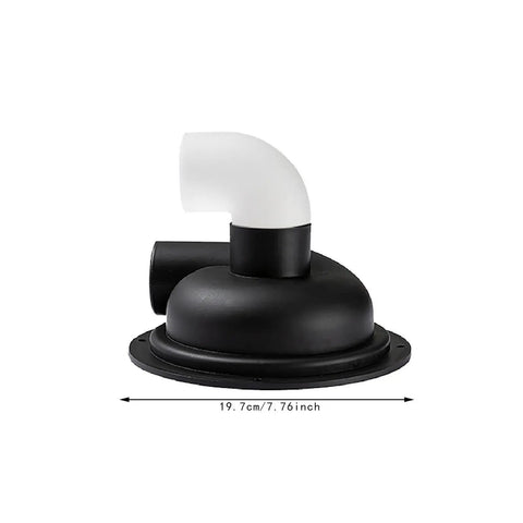 Nifty Cyclone Separator Cover Lid With Hella Efficient Dust Collection For Woodworking Tools Prevents Clogging Super Easy Install, shown from the side with measurements.