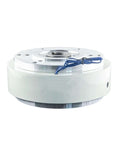 Side view of Industrial Hollow Shaft Magnetic Powder Brake 50 Nm for Unwinding with Workhorse Torque Control, low maintenance.