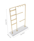 Spin Your Daily Drip Easily With This Smooth Rotating Jewelry Tree Stand constructed from premium iron and solid marble, 9x11.8 in.