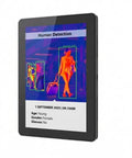 Dope AI Powered 10 Inch Touchscreen All In One Development Board With Six Tops NPU displaying human detection interface.