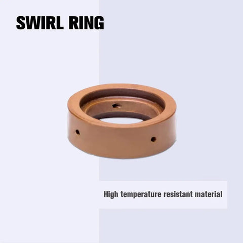 Swirl ring made of high temperature resistant material, part of the 24Piece Plasma Cutting Consumables Combo for PTM60 IPT60.
