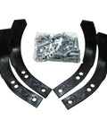 12 Pack Replacement Tiller Tines Set With 6 Left And 6 Right Tines Plus Bolts, Lock Washers, Nuts, Fits Models 4459J 6554J Black