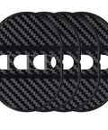 Top Shelf Carbon Fiber Door Lock Covers For Tesla Cybertruck, set of four, rigid carbon fiber for durable weather protection.