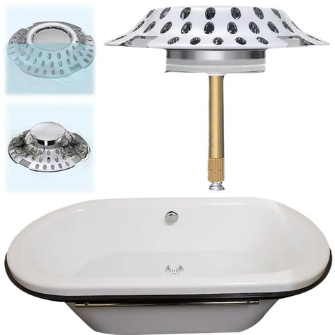 Hair Stopper Catcher Anti-Clogging Bathtub Drain Stopper with Strainer for effective hair and debris capture.