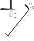 Back-Saving Stand Up Weeder With 37 Inch Handle For Root Removal No Bend Ergonomic Weed Puller With 5-spiral nails