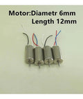 612 6x12 Brushless Propeller Set For 3.7V Micro Motors, 6mm Diameter By 12mm Length With 0.8mm Shaft, Great For Control Toys