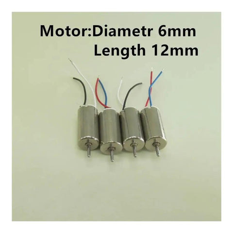 612 6x12 Brushless Propeller Set For 3.7V Micro Motors, 6mm Diameter By 12mm Length With 0.8mm Shaft, Great For Control Toys