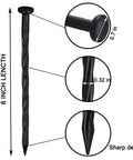 Spiral Landscape Anchoring Spikes 8 Inch Set For Lawn Edging Tough As Nails Durable Plastic Stakes with close-up details