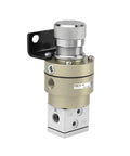 Heavy Duty Dual Pressure Control Regulating Valve With Built In Logic And Precision Balancing For Punching Machines side view with metallic design.