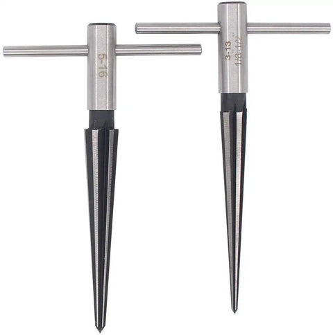 T Handle Taper Reamer Set For Woodworking And Guitar Luthier Projects Pro Grade Go To Hand Held Bridge Pin Hole Enlarging Tool