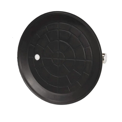 Top view of 9 Inch Glass Suction Cup Lifter For Granite And Glass Heavy Duty Vacuum Lifter with metal pump, black rubber surface