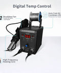 Dope Pro Grade 700W Hot Air Rework Station with digital temperature control and brushless fan for electronics repair.