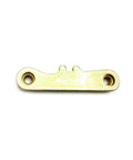 Heavy Duty OEM Replacement Weld Nut Plate For General Ranger And RZR UTV Rig Ready Steel Fastener Hardware Built Like A Tank For Trail And Mud Bogs, side view of steel plate with holes.