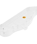 Clear Acrylic Table Saw Guard For 7 Inch Saws Dust Shield Protective Cover Lightweight Durable Woodworking Safety Shield Keeps Debris Out And Lets You See Your Cut In Your Home Shop. Transparent acrylic protective cover shown